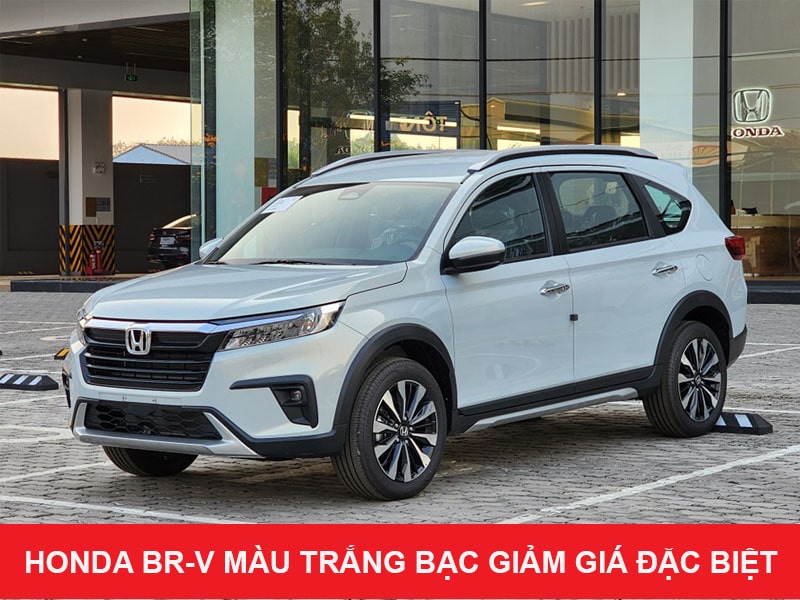 honda brv màu trắng bạc